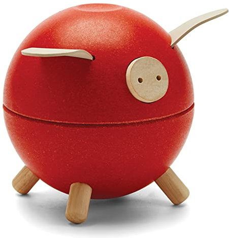 Plan Toys Sparschwein - Rot