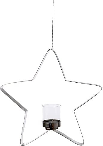 Fink Stacey, Teelichthalter hängend, mit Glas, silberfarben, (Verschiedene Größen)