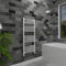 500mm (w) x 1200mm (h) Straight White Gloss Heated Towel Ladder Rail Bathroom Radiator - 2252 BTUs