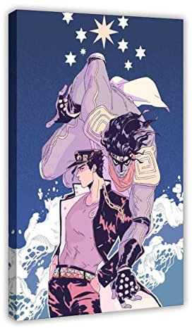 FISH DRAGATE Anime-Poster, Jojo's Bizarre Adventure 5, Leinwand, Poster, Schlafzimmer, Dekoration, Sport, Landschaft, Büro, Raumdekoration, Geschenkrahmen, 60 x 90 cm