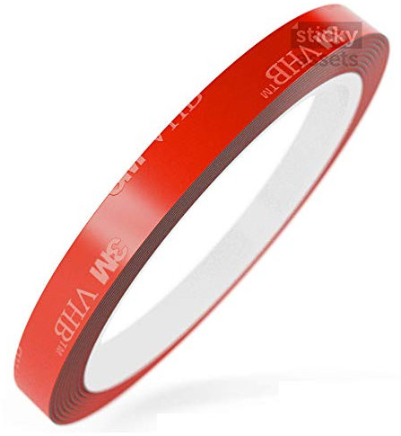 Nastro biadesivo 3M VHB resistente, nastro adesivo resistente agli agenti atmosferici, nastro di montaggio con anima in PVC (12 mm di larghezza)