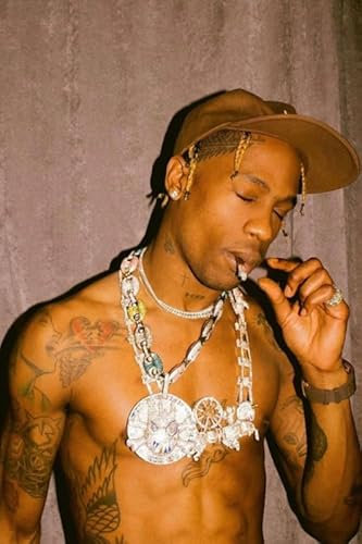 Travis Scott Poster für Schlafzimmer und Wohnzimmer Wand | Ästhetisches Poster für Schlafzimmer | Wanddekor) traviscott_29 (45,7 x 30,5 cm)