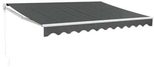 vidaXL Toldo retráctil Aluminio y Tela Gris Antracita 3,5x2,5 m