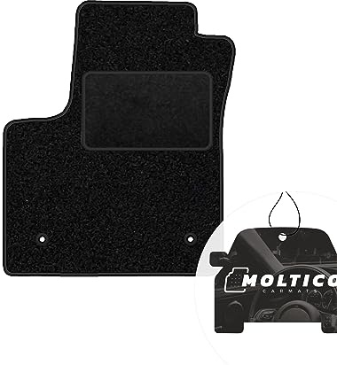 moto-MOLTICO Fahrer Fußmatte - Auto Velours | ahrerseite Autoteppiche Schwarz Fahrermatte 1-teilig passend für Opel Meriva B 2010-2017