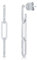 TOFBS Paperclip Link Chain Earrings for Women Teen Girls Cubic Zirconia Dangle Earrings Tassel Huggie Earring Jewellery for Gifts (Silver)