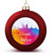 Yelolyio Österreich Wien Stadt Skyline Weihnachtskugel Ornament Bunte Städte Landschaft Weihnachtsbaum Anhänger Hängende saisonale Feiertagsdekoration für Zuhause Bauernhaus Weihnachtsdekoration