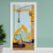 Finest Folia Türfolie 90x200 cm Türtapete Türposter Folie für Tür Wohnzimmer Kinderzimmer Küche Türaufkleber Bad Aufkleber selbstklebend TF04 (17 Baustelle)