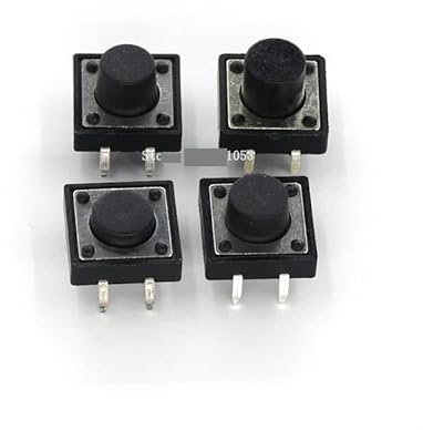 Ersatzteile Taktschalter 20 STÜCKE DIP-Tastschalter 12 * 12 * 5 mm 7 mm 8 mm 9 mm 12 x 12 4-Pin-Takt-Druckknopf-Mikroschalter Selbstrückstellende Schalter