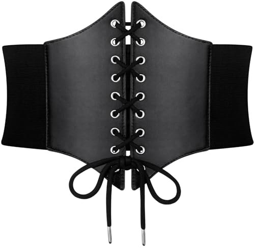 MELLIEX Breite Dehnbare Gürtel, Slim Fit Elastische Taille Mode Verstellbare Kordelzug für Frauen, XS