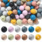 DanLingJewelry 100 perline rotonde in silicone colorate da 15 mm, perline sfuse rotonde in silicone per gioielli fai da te