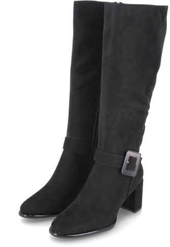 MARCO TOZZI Damen Hohe Stiefel mit Absatz Vegan mit Schnalle