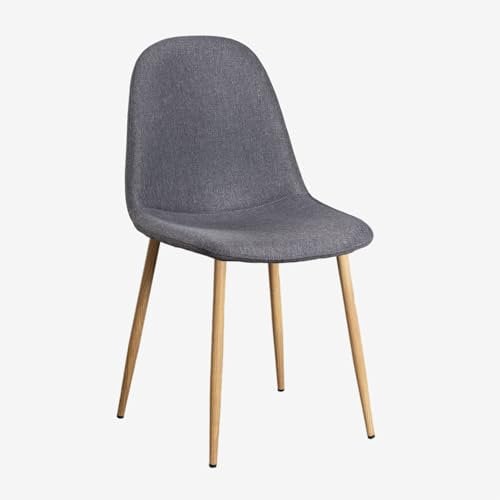SKLUM Esszimmerstuhl Glamm Grau Anthrazit Natürliches Holz