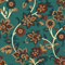 VaryPaper Tapete Blumen Vintage Kebefolie Blumen 44.5cmx200cm Klebe Tapete Selbstklebend Klebefolie Möbel Matt Möbelfolie Türkis Grün Wohnzimmer Schlafzimmer Tapete Muster Schrankfolie Basteln Folie