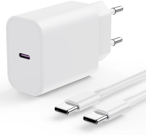 Caricatore veloce iPhone 16 15, 20W caricabatteria rapido con 2M cavo per Apple iPhone 16 Pro Max/15 Plus/iPad Pro/Air/Mini, originale USB C iPhone carica batteria con cavo di tipo C cavetto ricarica