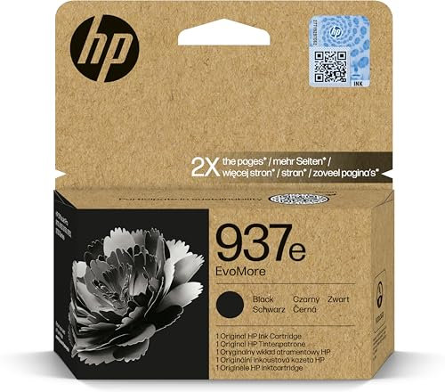 HP 937e Tintenpatrone, Schwarz, EvoMore