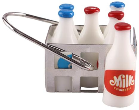 HEMOTON Miniatur Milchflaschen Modell Aus Harz Deko Für Puppenhaus Mini Milchflaschen Zubehör Für DIY Und Mini-Haus Dekoration