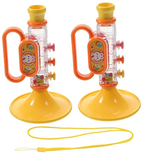 Abaodam 2 Stück Babytrompete Spielzeug Musikspielzeug Kinderspielzeug Kreatives Trompetenspielzeug Kinder Aufklärungsspielzeug Trompete Für Anfänger Party Trompetenspielzeug Zarte