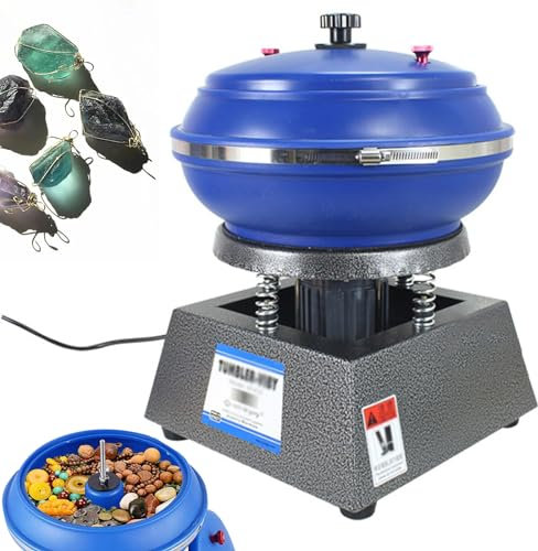 Polisseuse électrique, Tumbler Tambour de Polissage, Machine Polissage Vibration, Polisseur de Bijoux pour pièces métalliques, Artisanat en Jade, Solide Et Stable, Faible Bruit