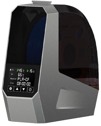 Filamenttrockner für 3D-Drucker, Filament-Aufbewahrungshalter, 360°-Heizung, mit LED-Bildschirm, 45–70 °C Temperatur und 48-Stunden-Timing, unterstützt PLA ABS PETG TPU 1,75/2,85 mm Material