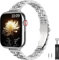 TiMOVO Slim Watch Band Compatible with Apple Watch Band 41mm 40mm 38mm, Premium Stainless Steel Adjustable Wristband for Women, Suitable for Series 9/8/7/6/5/4/3/2/1/SE 38/40/41mm, Silver