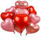 Herz Folienballon 24 Stück,18 Zoll Herzluftballons Rosa Rot Roségold,Herz Helium Luftballons,Herzluftballons Helium Rot,Herzform Ballon für Hochzeiten,Valentinstag,Jubiläum,Geburtstag