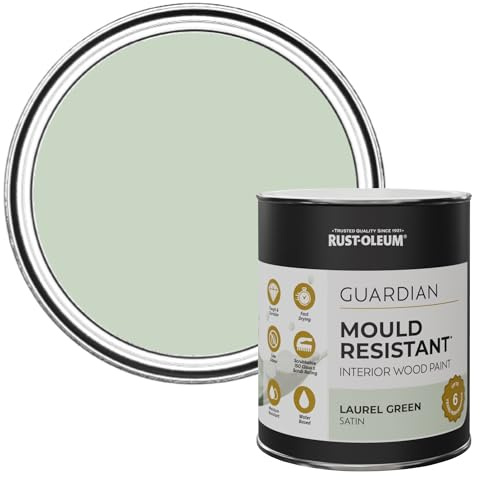 Rust-Oleum Green Guardian Mould Resistant Interior Wood Paint in Satin Finish - Laurel Green 750ml