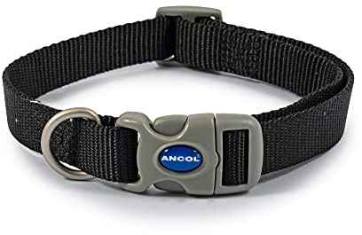 Viva Nylon Quick Fit Adjustable Collar Black 19mm X30-50cm Sz2-5