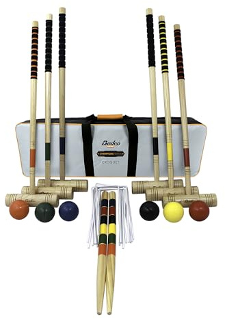 Baden 6-Player Champions Croquet Set with Soft Grip Handles Medium