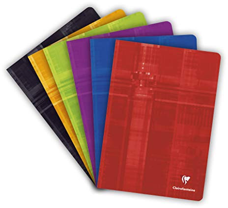 Clairefontaine 63161C Heft (DIN A4, 48 Blatt, 90g, französische Lineatur) 1 Stück farbig sortiert