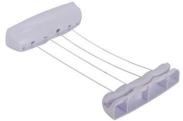 MSV - Wäschetrockner und Kleiderständer 4 Leinen 14M Weiß aus Edelstahl, Ideal für effizientes Trocknen und Organisation, Maße 4 Leinen x 3,6m, Robuste und stabile Konstruktion