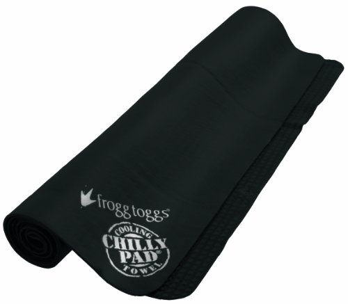 frogg toggs Chilly Pad Kühlendes Handtuch, Größe 83,8 x 33 cm, Schwarz