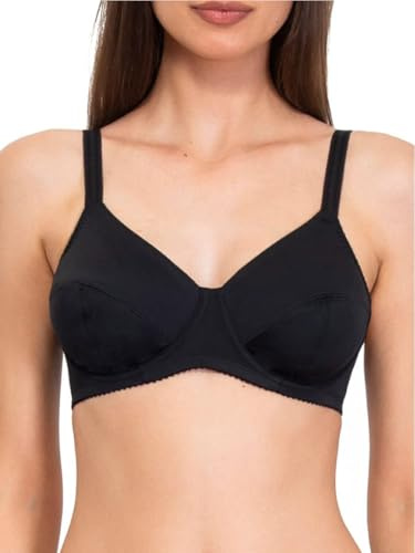 SIELEI, Reggiseno Francese con Ferretto, Realizzato in Microfibra Compatta e Contenitiva, Coppe Foderate in Cotone, Spalline Regolabili, Designed in Italy