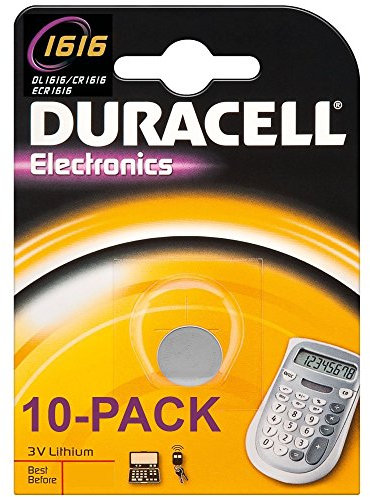 Packung mit 10 x Duracell 3 V DL1616 CR1616 Lithium Batterie