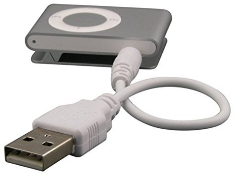 Zogin Câble de conversion audio pour iPod Jack mâle 3,5 mm vers USB 2.0 – données de synchronisation & charge pour Apple iPod Shuffle 3 / 4 / 5 / 6 / 7