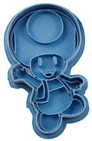 Cuticuter Toad Mario Bros Cortador de Galletas, Plástico, Azul, 8x7x1.5 cm