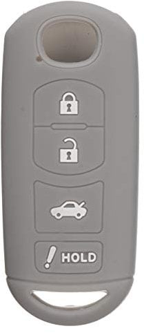 C-FUNN 4 Button Remote Key Cover Case Shell Easy Installation For MAZDA 3 6 MX5 CX-5 CX-7 CX-9 - Grey