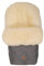 Kaiser Lammfell Fußsack Nelly Limited Edition Lammfell milky sand anthracite melange
