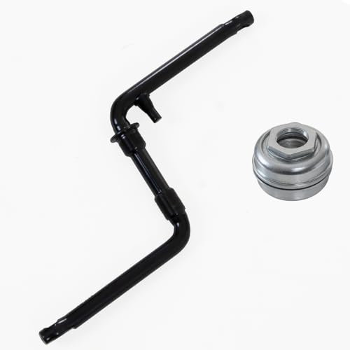 deTOX Fahrradkurbel Kurbel 152mm einteilig Fauber USBB Lager 16 oder 18 Zoll BMX (schwarz, mit Tretlager)