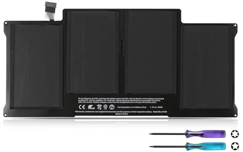 K KYUER A1496 A1405 A1377 Batterie pour MacBook Air 13 A1369 Late 2010 Mid 2011 A1466 Mid 2012 2013 Early 2014 2015 2017 MC965LL/A MC966 MD231 MD760 MD761 MJVE2LL/A MJVG2LL/A EMC 2559 2632 2925 2469