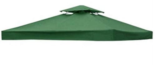chlius 3X Techo Pérgola Lona 300D Impermeable Cubierta Superior Reemplazo del Pabellón Sombra Repuesto para Jardín Al Aire Libre Patio Patio Camping Senderismo, 2 Niveles, Ver(sin Marco)