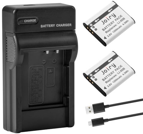2X LI-50B Batterie de Rechange Compatible avec Olympus SZ-15 SZ-16 iHS Tough 6000 6020 8000 TG-630 iHS TG-820 iHS TG-830 iHS TG-850 TG-870 VR-340 VR-370 XZ-1