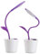 Lelesta Ricaricabile Alberello Lampada LED da Tavolo Dimmerabile Scrivania Comodino Lampada Flessibile della Luce di Notte con Il Supporto della Penna Controllo Sensibile al Tocco (Viola)