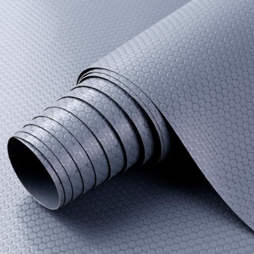WochiTV EVA Shelf Liner Kitchen Drawer Liner, 30cmx200cm Non Adhesive Refrigerator Mats Waterproof Washable, Non-Slip Grip Plastic Liner for Cabinet, Cupboard, Shoe Rack, Closet, Cupboard, Grey