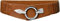 Caspar GU300 Damen elastischer breiter Stretch Taillengürtel, Farbe:cognac, Gürtelgröße:78 [für Körperumfang 75-90 cm]