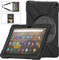 LEHEE Funda para Nueva Fire HD 10 y 10 Plus Tableta (11ª Generación, Versión 2021), 360 Rotación Kickstand, Correa de Mano/Hombro, Shockproof Cover, Negro