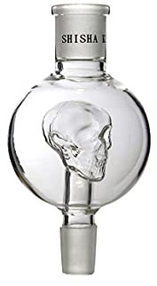 Shisha King® Molassefänger | stabiles Glas mit 18/8 Schliff | für alle gängigen Wasserpfeifen | hält Deine Shisha sauber (Totenkopf small)