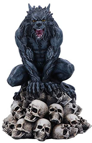 Nemesis Now Moon Shadow Wolf Figur, Grau, 15 cm