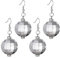 2 Paar Discokugel Spiegelkugel Ohrringe Silber 70er Disco Ball Earrings Thema Party Diskokugel Lustige Ohrringe Mädchen Schmuck Accessoires 80erJahre Outfit Damen Schlagerparty Outfit Frauen