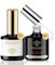 modelones Top Coat und Nagelkleber 6 in 1 Set, 2x 15 Ml No Wipe Top Coat, Nail Glue Base Gel Base Coat, Nagelkleber Für Kunstnägel, Geeignet für gefälschte Nagelspitzen Kleber, Manicure Salon DIY