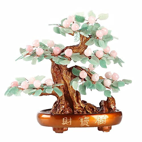 KIZQYN Money Tree Natürliche Pulver Kristall Geld Baum Feng Shui Geld Baum Behandlung und Glück Wohnzimmer Studie Feng Shui Familie Geschenk Dekoration Feng Shui Decor Tree
